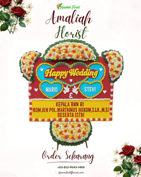 Papan Bunga Pernikahan Rama Yana
